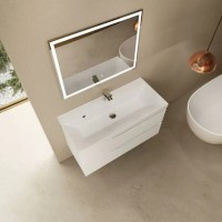 Тумба под раковину Aquame S3 AQM900310WH, 100 см, подвесная, цвет белый