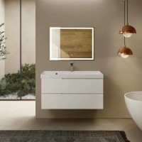 Тумба под раковину Aquame S3 AQM900310WH, 100 см, подвесная, цвет белый