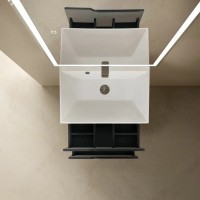 Тумба под раковину Aquame S3 AQM900360GM, 60 см, подвесная, цвет антрацит