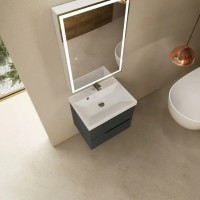 Тумба под раковину Aquame S3 AQM900360GM, 60 см, подвесная, цвет антрацит