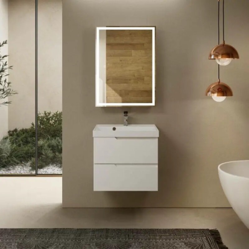 Тумба под раковину Aquame S3 AQM900360WH, 60 см, подвесная, цвет белый