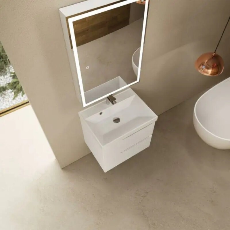 Тумба под раковину Aquame S3 AQM900360WH, 60 см, подвесная, цвет белый