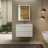 Тумба под раковину Aquame S3 AQM900380WH, 80 см, подвесная, цвет белый