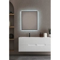 Зеркало Aquame AQM9101B, 60 см, с LED-подсветкой, инфракрасный выключатель, подогрев, цвет черный