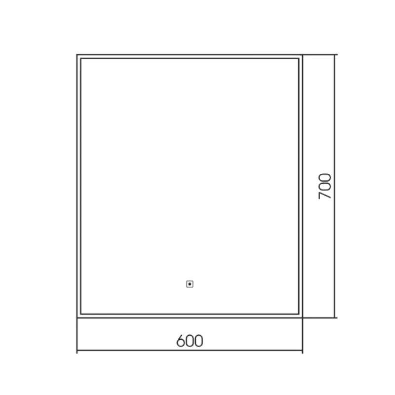 Зеркало Aquame AQM9101B, 60 см, с LED-подсветкой, инфракрасный выключатель, подогрев, цвет черный