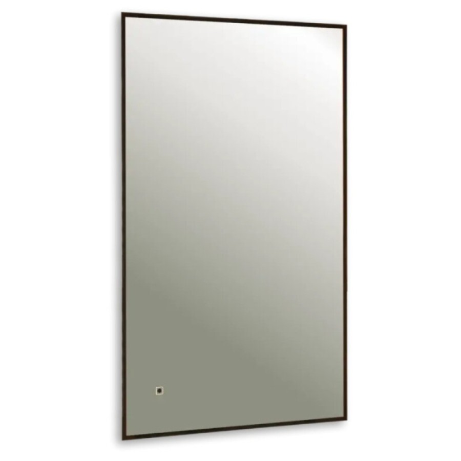 Зеркало Aquame AQM9102B, 60 см, с LED-подсветкой, инфракрасный выключатель, подогрев, цвет черный