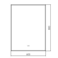 Зеркало Aquame AQM9103, 60 см, с LED-подсветкой, сенсорный выключатель, подогрев, цвет белый