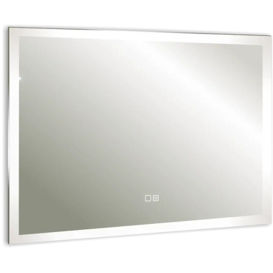 Зеркало Aquame AQM9104, 80 см, с LED-подсветкой, сенсорный выключатель, подогрев, цвет белый