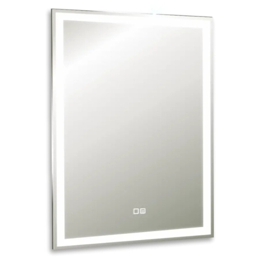 Зеркало Aquame AQM9105, 60 см, с LED-подсветкой, сенсорный выключатель, подогрев, цвет белый