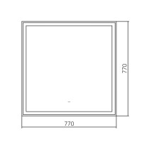 Зеркало Aquame AQM9106, 77 см, с LED-подсветкой, инфракрасный выключатель, подогрев, цвет белый