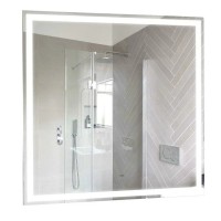 Зеркало Aquame AQM9106, 77 см, с LED-подсветкой, инфракрасный выключатель, подогрев, цвет белый