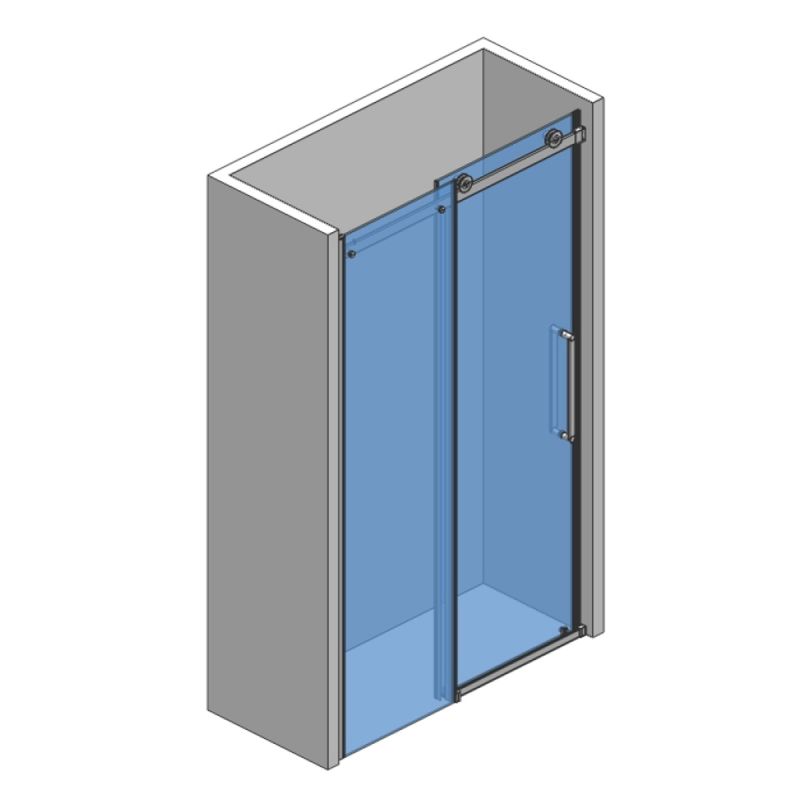 Душевая дверь AQUAme 100 AQM4201F-10 профиль Хром стекло прозрачное