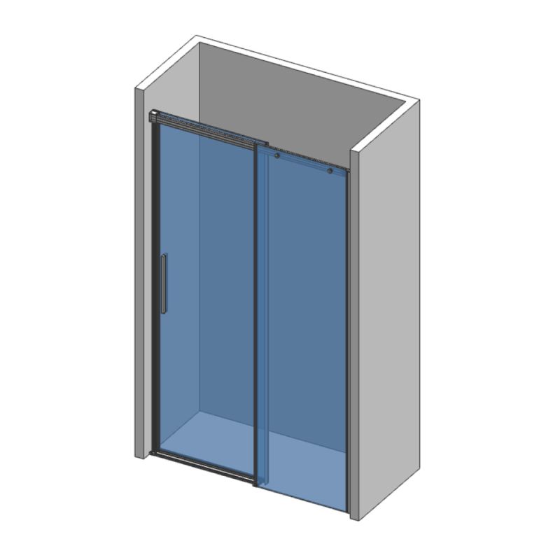 Душевая дверь AQUAme 100 AQM4803-10 профиль Хром стекло прозрачное