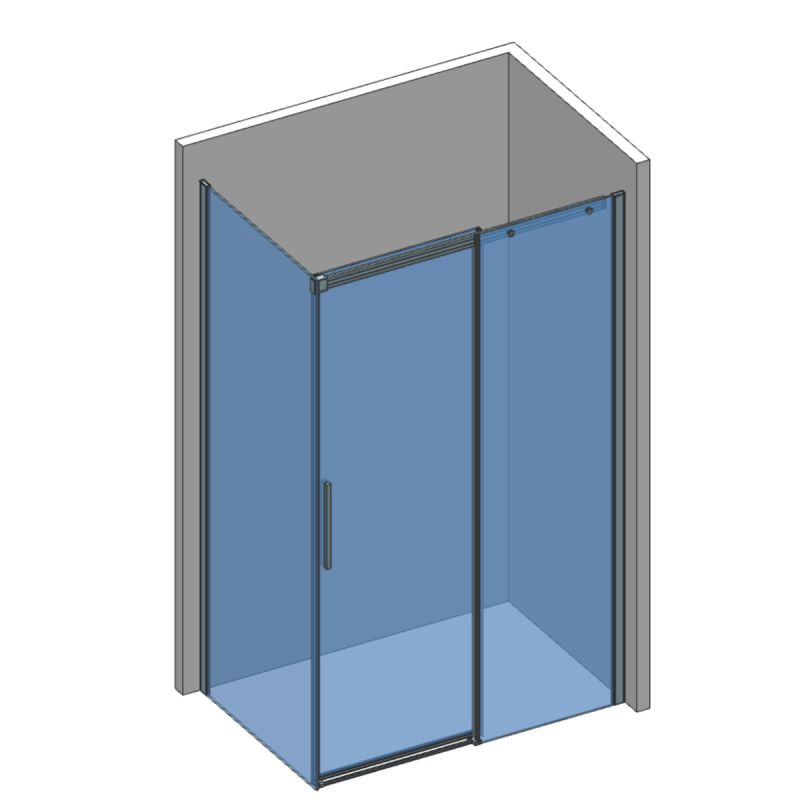 Душевая стенка AQUAme 80 AQM4804 профиль Хром стекло прозрачное