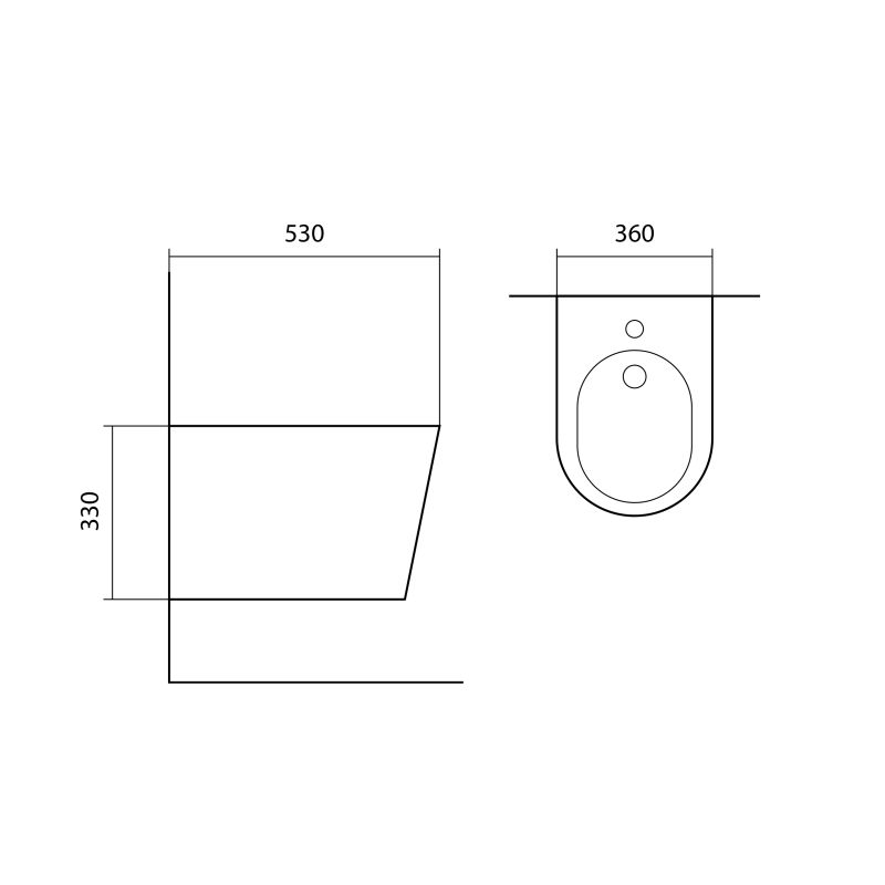 Биде подвесное Aquatek ВЕГА AQ1057-00, 530*360*330 мм, цвет белый