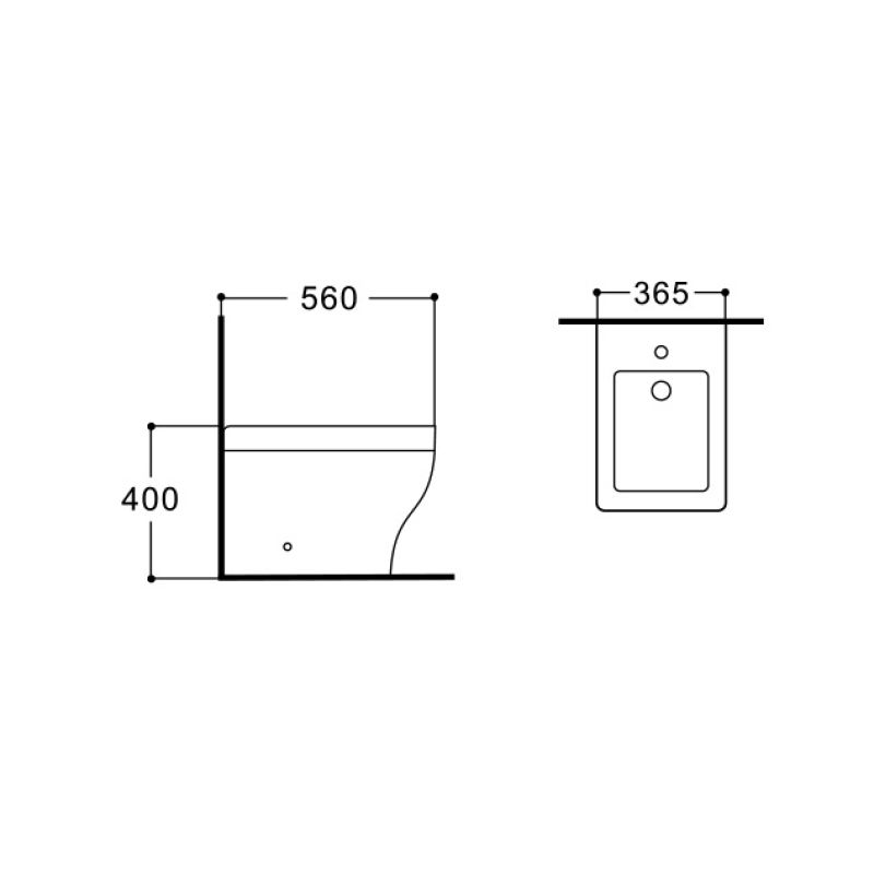 Биде напольное Aquatek АМАДЕО AQ1264-00, 560*365*400 мм, цвет белый