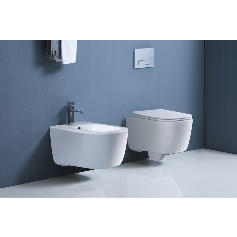 Биде подвесное Aquatek ЛУГАНО AQ1002-00, 510*350*320 мм, цвет белый