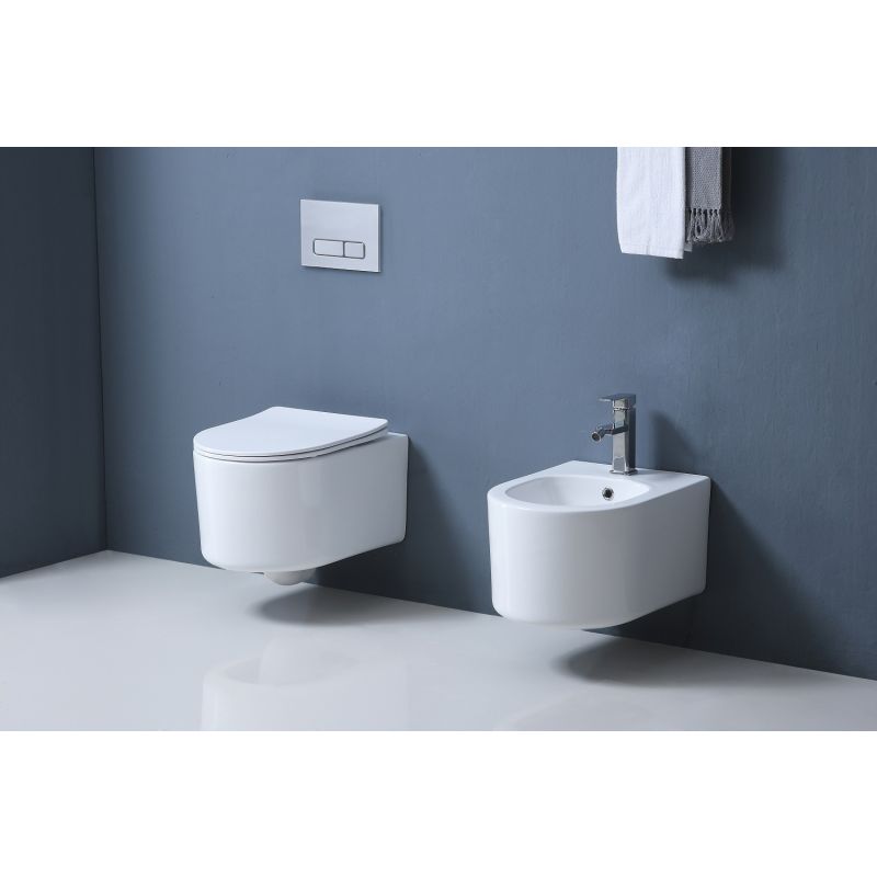 Биде подвесное Aquatek МИЯ AQ1004-00, 490*370*300 мм, цвет белый