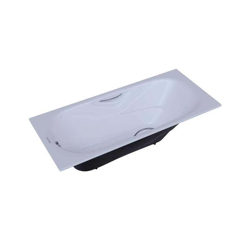 Ванна чугунная эмалированная AQUATEK AQ8050FH-00 ГАММА 1500x750 мм в комплекте с 4-мя ножками и 2-мя ручками