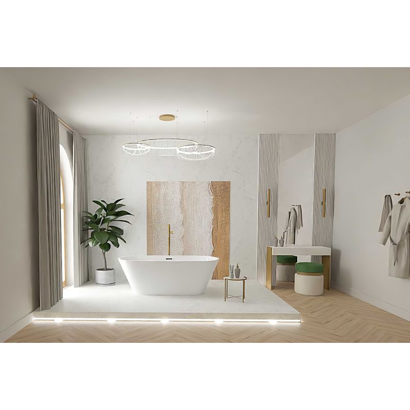 Ванна акриловая отдельностоящая, AQUATEK AQ-5776 ХОРСА 1680*760*580 белый глянцевый