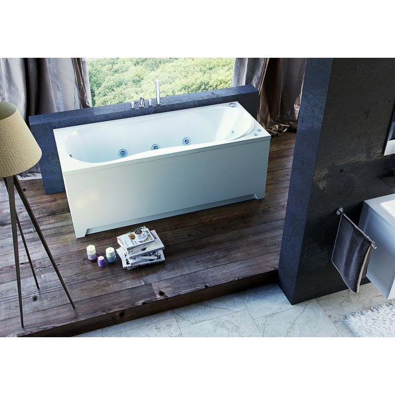 Акриловая ванна Aquatek Афродита 170x70 AFR170-0000054 без гидромассажа с фронтальной панелью с каркасом (разборный) со слив-переливом (справа)