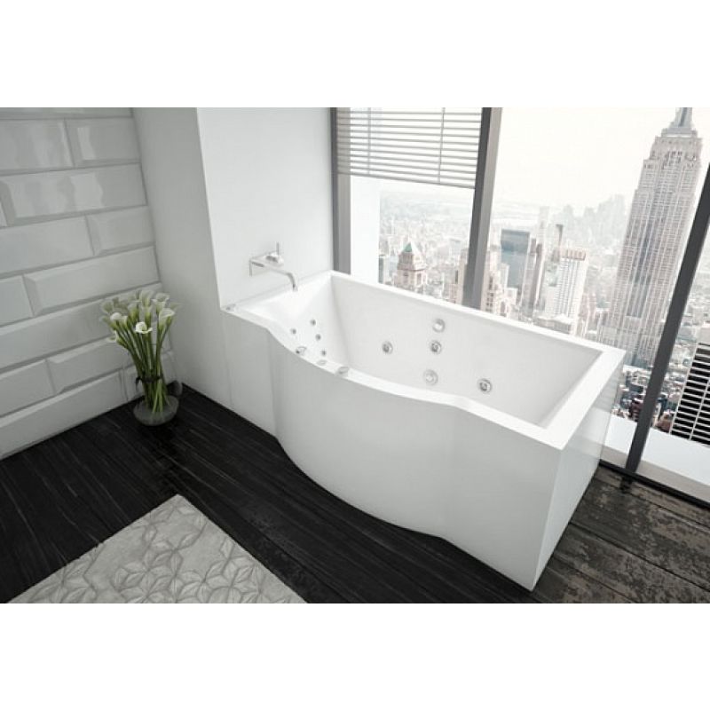 Акриловая ванна Aquatek Гелиос 180х90 GEL180-0000067 без гидромассажа с фронтальной панелью с каркасом (разборный) со слив-переливом