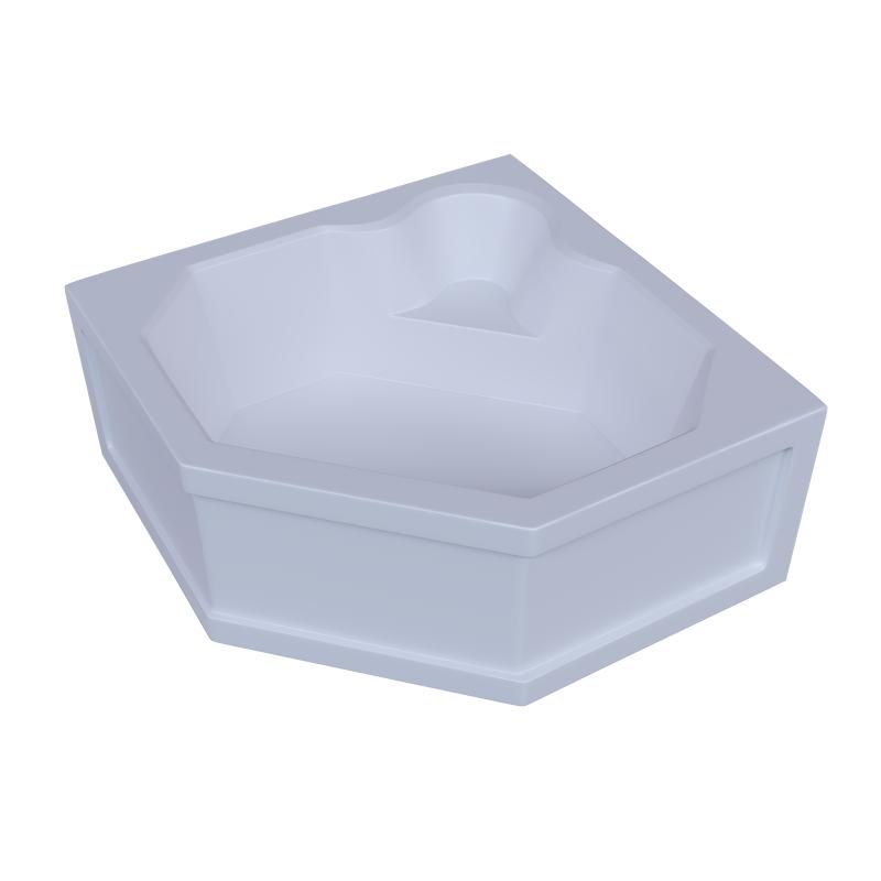 Ванна гидромассажная Aquatek Лира 148 x 148 см LIR150-0000006 с фронтальным экраном, белая, LIR150-0000006