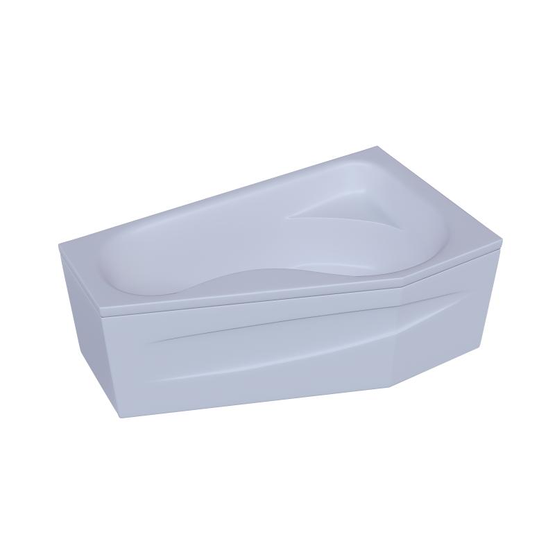 Ванна акриловая Aquatek Медея 170 x 95 см с фронтальным и боковым экранами, вклеенный каркас, белая, правая, MED180-0000010