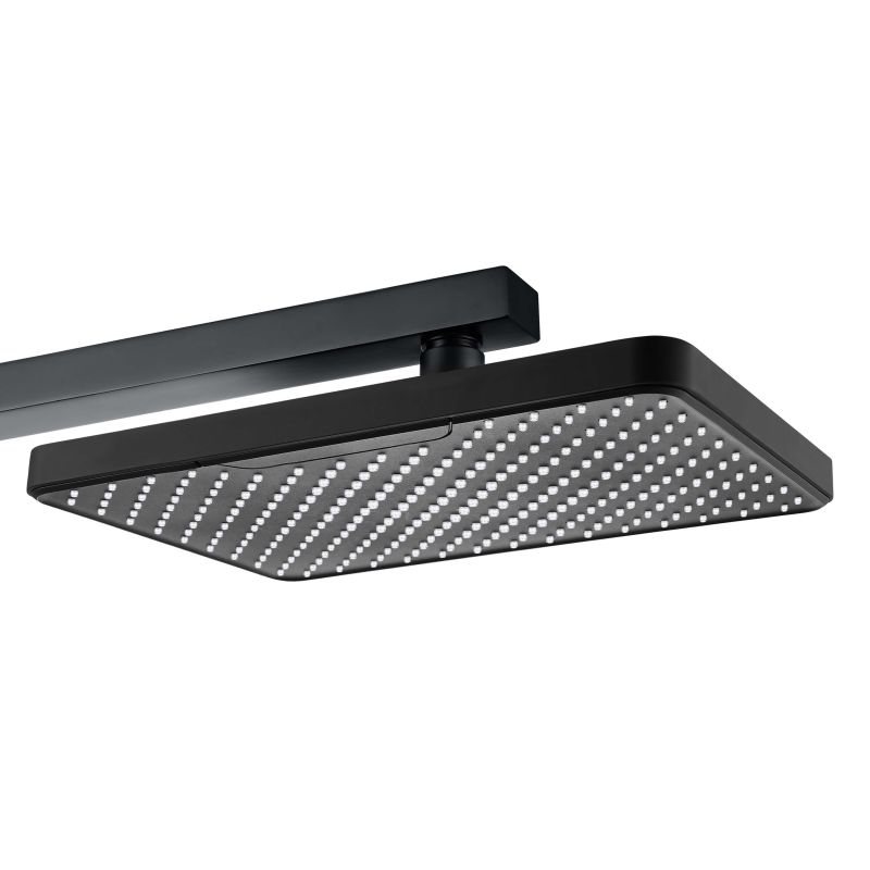 Верхний душ настенный 305х205мм Aquatek, матовый черный AQ2081MB 