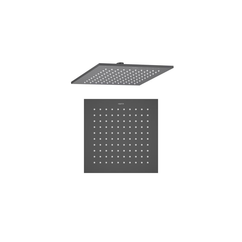 Квадратный верхний душ  250*250*7 мм Aquatek, матовый черный AQ2076MB 