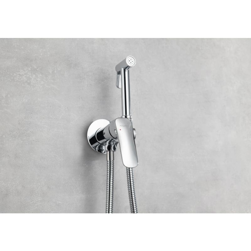 Комплект для гигиенического душа встроенный Aquatek (cмеситель + гигиеническая лейка + шланг) AQ1019CR ВЕГА 