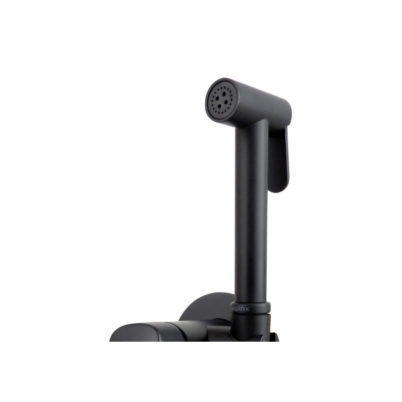 Комплект для гигиенического душа встроенный Aquatek (cмеситель + гигиеническая лейка + шланг), матовый черный AQ1019MB ВЕГА 