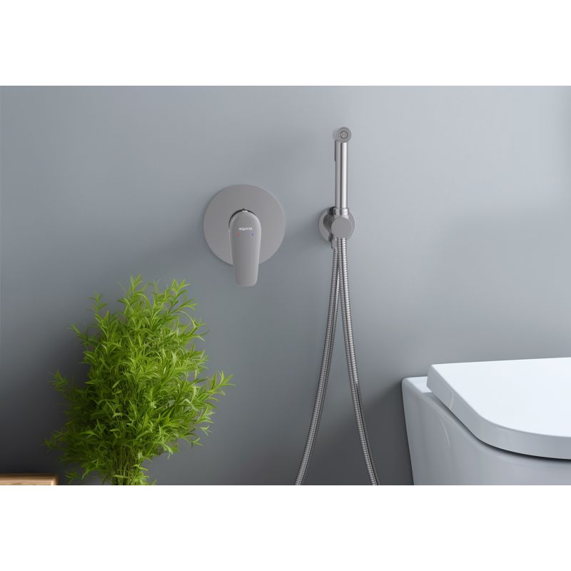 Набор с гигиеническим душем (смеситель + гигиеническая лейка + шланг + шланговое подсоединение с держателем) Aquatek AQ1119CR БЕТТА