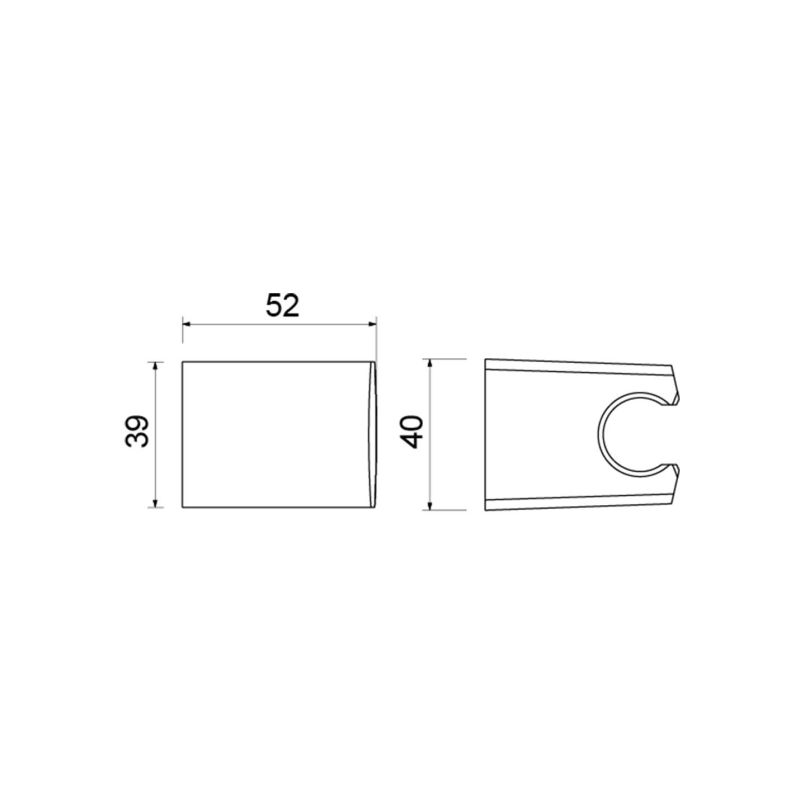 Держатель ручного душа Aquatek, матовый черный AQ2403MB 