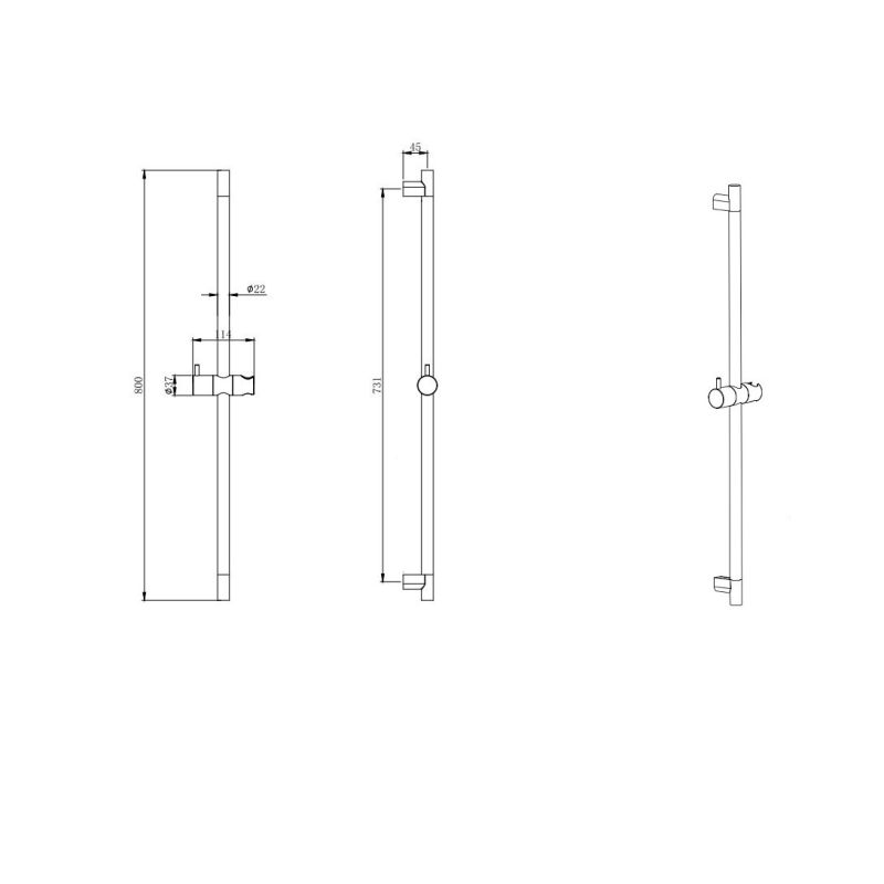 Душевая штанга Aquatek AQ2000CR Хром