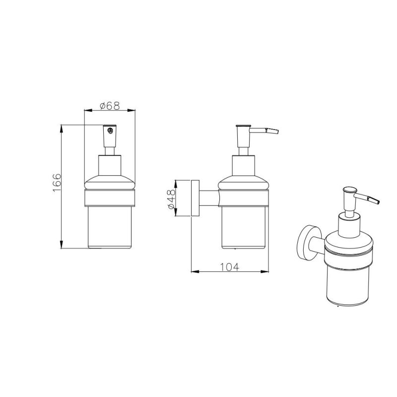 Дозатор для жидкого мыла Aquatek AQ4005CR Хром