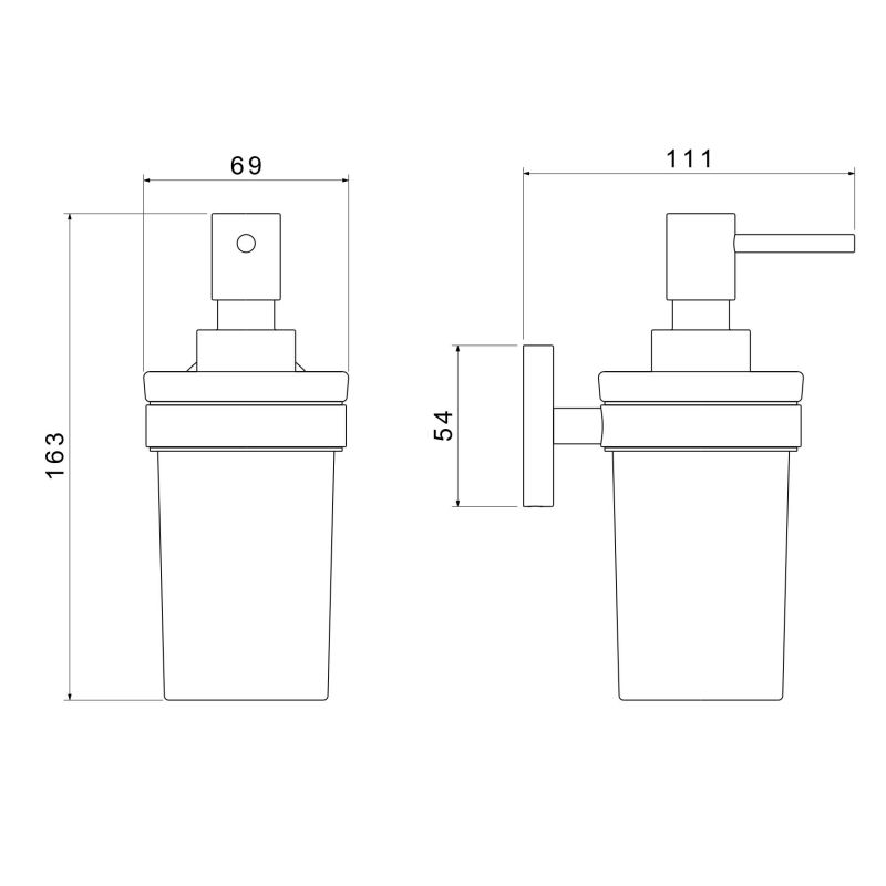 Дозатор для жидкого мыла Aquatek Европа AQ4105CR Хром