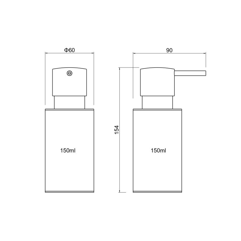 Дозатор для жидкого мыла Aquatek Оберон AQ4229MB Черный матовый