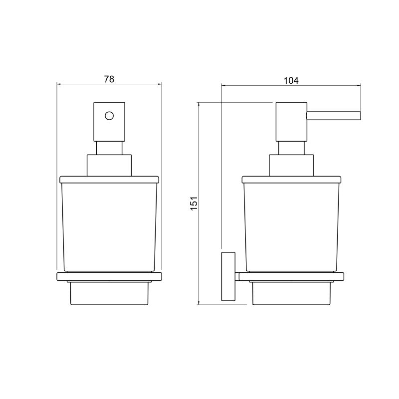 Дозатор для жидкого мыла Aquatek Либра AQ4305CR Хром