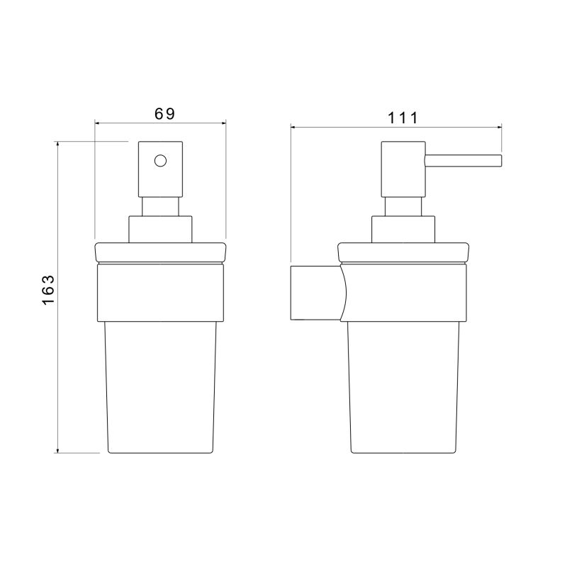 Дозатор для жидкого мыла Aquatek Лира AQ4405MB Черный матовый