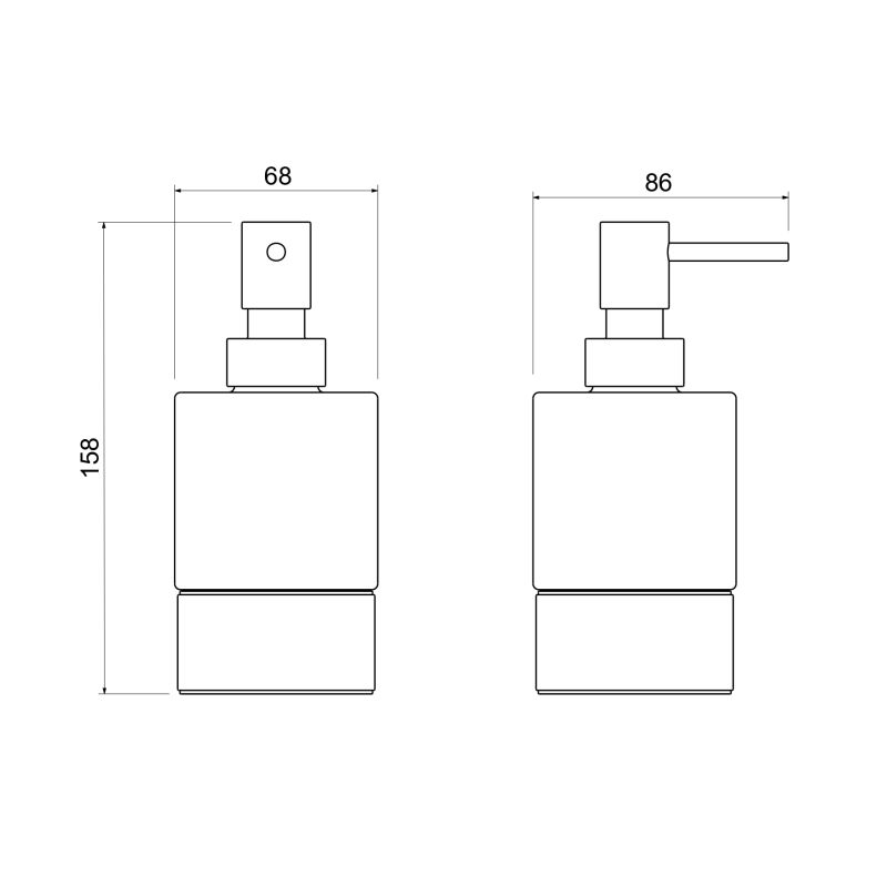 Дозатор для жидкого мыла Aquatek Лира AQ4429MB Черный матовый