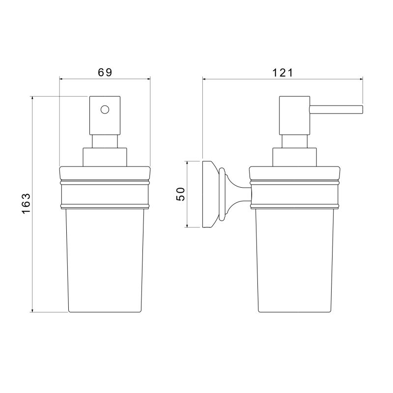 Дозатор для жидкого мыла Aquatek Классик AQ4505CR Хром