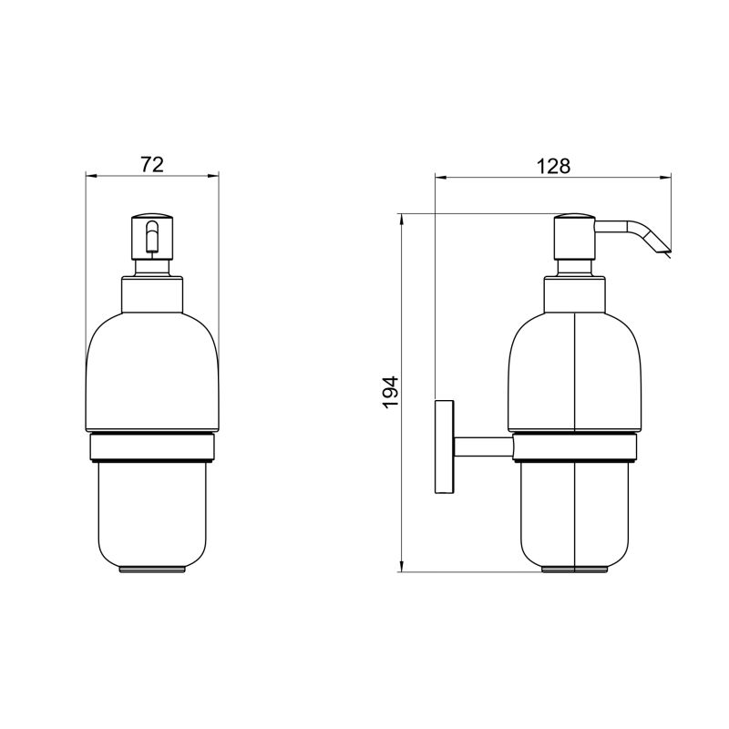 Дозатор для жидкого мыла Aquatek Бетта AQ4605CR Хром