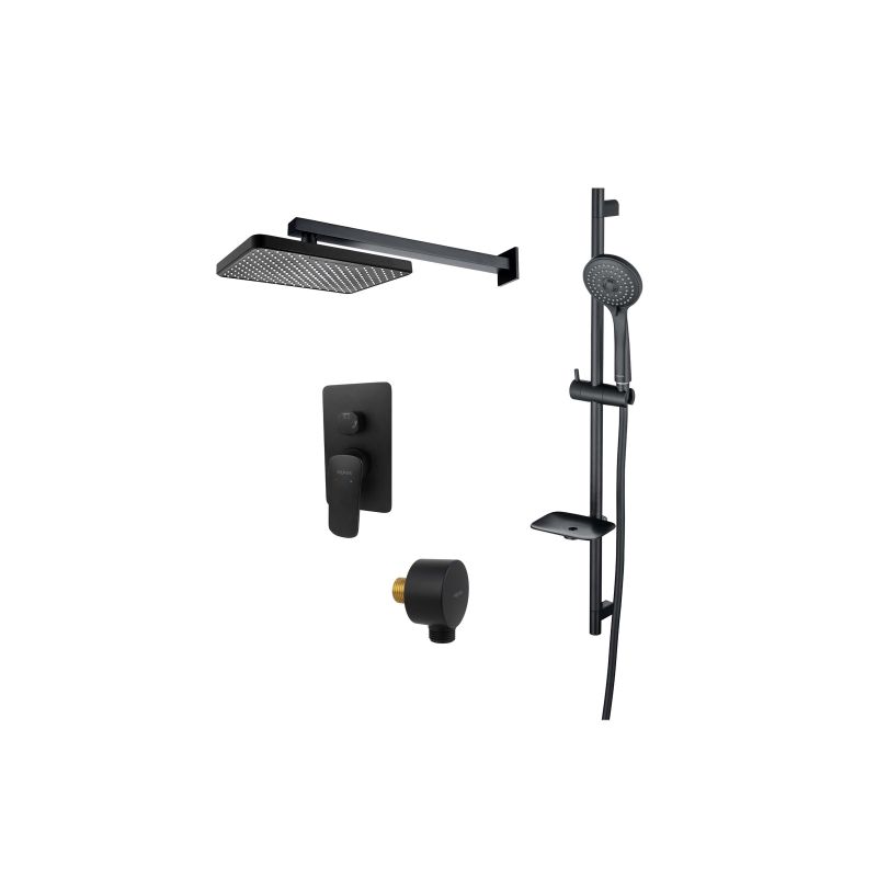 Душевая система Aquatek Вега AQ1074MB Черная матовая