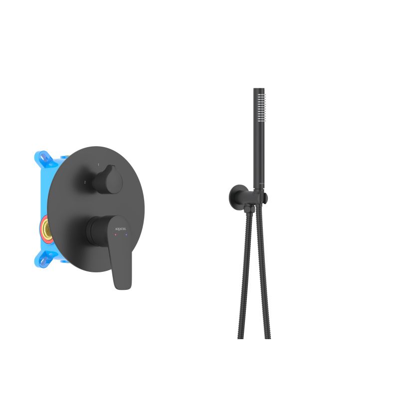 Душевая система Aquatek Бетта AQ1172MB Черная матовая