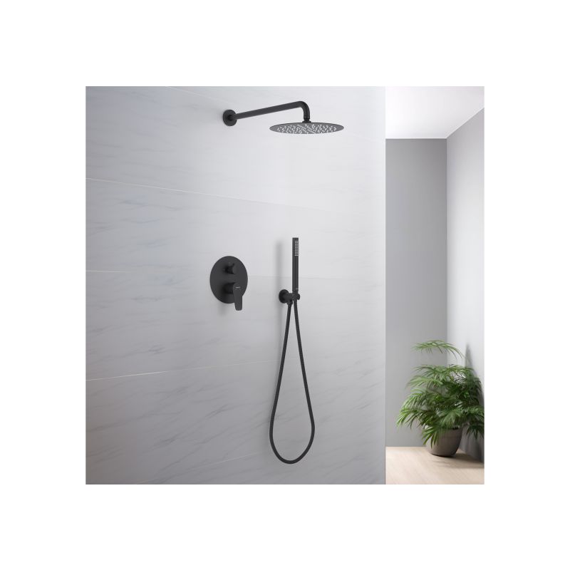 Душевая система Aquatek Бетта AQ1172MB Черная матовая
