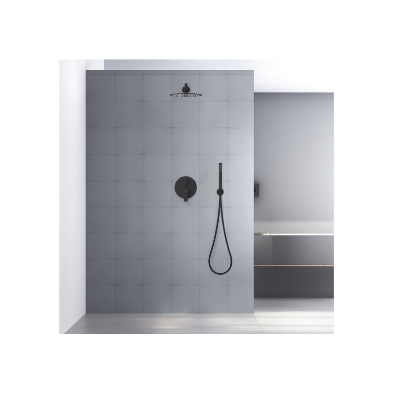 Душевая система Aquatek Бетта AQ1172MB Черная матовая