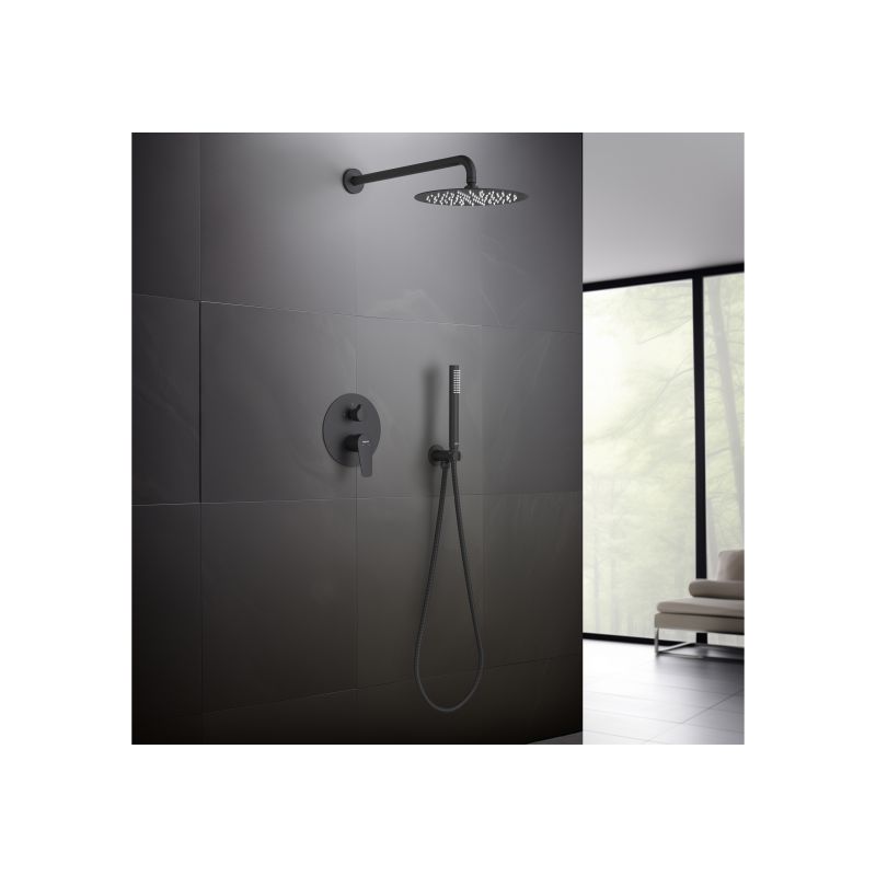 Душевая система Aquatek Бетта AQ1172MB Черная матовая