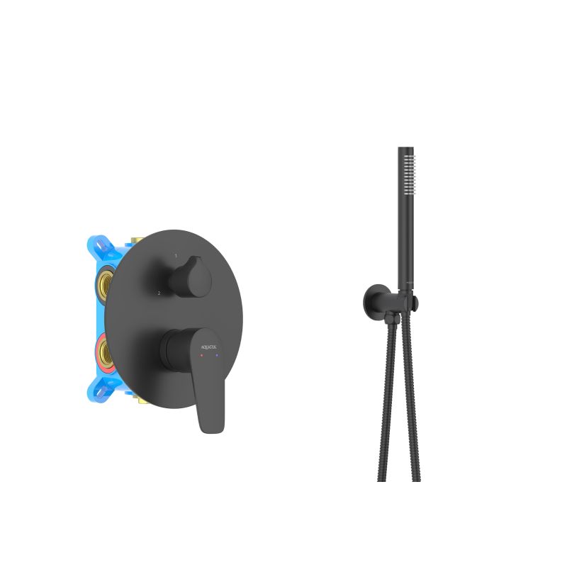 Душевая система Aquatek Бетта AQ1173MB Черная матовая