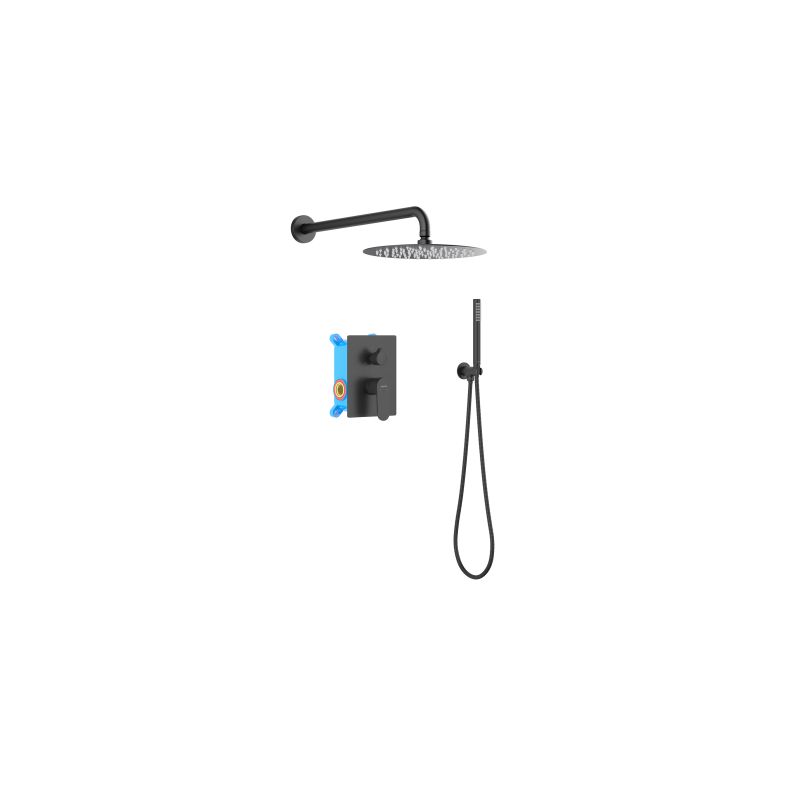 Душевая система Aquatek Оберон AQ1272MB Черная матовая